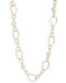 Organic link and flat pearl station necklace - Karine Sultan